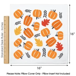 Big Dot Of Happiness Fall Pumpkin - Halloween Or Thanksgiving Party Home Decorative Canvas Cushion Case - Throw Pillow Cover - 16 X 16 Inches -EEK! Deals Store GUEST 011848da e5e7 4320 a933 b7997571d5ca