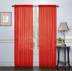 Kate Aurora 2 Piece Halloween Themed Rod Pocket Sheer Voile Window Curtain Panels -EEK! Deals Store GUEST 090e6775 5546 4f05 9525 3d5eaae0a38c