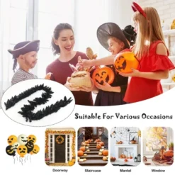 Costway 9ft Pre-lit Christmas Halloween Garland Black W/ 50 Purple LED Lights 12 Costway 9ft Pre-lit Christmas Halloween Garland Black W/ 50 Purple LED Lights -EEK! Deals Store GUEST 0a572881 3099 4eb7 a843 fdf644940a79