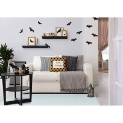 16"x16" Halloween 'Happy Haunting' Dots Square Throw Pillow - E By Design -EEK! Deals Store GUEST 0c6993af 2925 4562 bfcf 353866c9a2a7