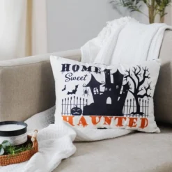 13"x18" Sweet Haunted Home LED Halloween Lumbar Throw Pillow White - Lush Décor 7 13"x18" Sweet Haunted Home LED Halloween Lumbar Throw Pillow White - Lush Décor -EEK! Deals Store GUEST 18927bd9 038a 4340 a0e9 e008040d8556