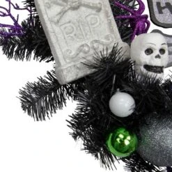 Northlight Purple And Black Spooky Skeleton Pine Halloween Wreath, 24-Inch, Unlit -EEK! Deals Store GUEST 1a5e66fc 35ef 4c06 9d62 6037752b850d