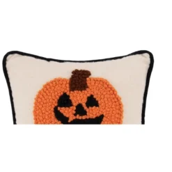 C&F Home 8" X 8" Pumpkin Jack-O-Lantern French Knot Halloween Throw Pillow -EEK! Deals Store GUEST 1d57c7da ed5a 4bb0 85d9 9aea39020f02