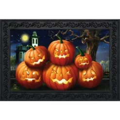 Briarwood Lane Spooky Jack O'Lanterns Halloween Doormat Indoor /