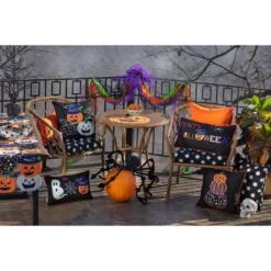 11.5"x18.5" Indoor Halloween Boo Friends Black Rectangular Throw Pillow - Pillow Perfect -EEK! Deals Store GUEST 28b28dd4 55d5 448d 9de7 e386cdcb3462 2