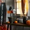 Falloween Large Black Sheltered Porch Pumpkin Halloween Decorative Sculpture - Hyde & EEK! Boutique™