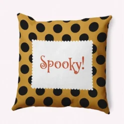 16"x16" Halloween 'Spooky' Dots Square Throw Pillow - E By Design -EEK! Deals Store GUEST 2d8a4df6 ec70 4a39 aa8e 8529e20627e4