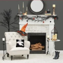C&F Home 8" X 8" Spooky Ghost Hooked Petite Halloween Throw Pillow -EEK! Deals Store GUEST 31eea538 b1cf 49fb b847 7409f14ed8d2