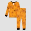 Burt's Bees Baby® Boys' Halloween Spider Webs Pajama Set - Orange/Black