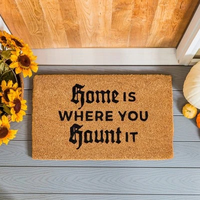 Evergreen 16 X 28 Halloween Greeting Coir Mat, Home Is Where You Haunt It For Indoor And Outdoor Decor 4 Evergreen 16 X 28 Halloween Greeting Coir Mat, Home Is Where You Haunt It For Indoor And Outdoor Decor - Image 4