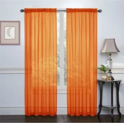 Kate Aurora 2 Piece Halloween Themed Rod Pocket Sheer Voile Window Curtain Panels -EEK! Deals Store GUEST 34d9b285 5d11 43c9 ae07 fe97b8092c45