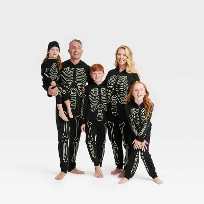 Women's Glow-In-The-Dark Skeleton Halloween Matching Family Union Suit - Hyde & EEK! Boutique™ Black 3 Women's Glow-In-The-Dark Skeleton Halloween Matching Family Union Suit - Hyde & EEK! Boutique™ Black - Image 3