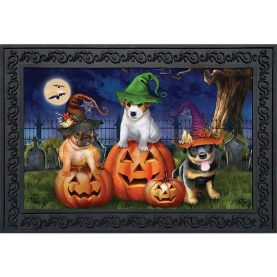 Spooky Pups Halloween Doormat 30" X 18" Indoor Outdoor Briarwood Lane 1 Spooky Pups Halloween Doormat 30" X 18" Indoor Outdoor Briarwood Lane