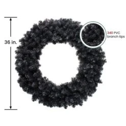 Northlight 36" Black Colorado Spruce Artificial Halloween Wreath - Unlit