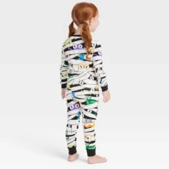 Toddler Glow-In-The-Dark Mummy Halloween Matching Family Pajama Set - Hyde & EEK! Boutique™ White