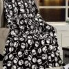 Kate Aurora Ultra Soft & Cozy Halloween Spooky Skulls Ultra Plush Throw - 50 In. W X 60 In. L