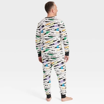 Men's Glow-In-The-Dark Mummy Halloween Matching Family Pajama Set - Hyde & EEK! Boutique™ White 1 Men's Glow-In-The-Dark Mummy Halloween Matching Family Pajama Set - Hyde & EEK! Boutique™ White