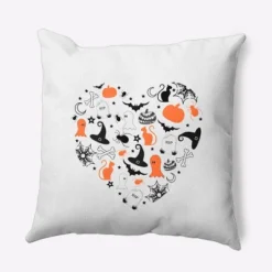 16"x16" Halloween Heart Square Throw Pillow - E By Design -EEK! Deals Store GUEST 646eb1ed 9105 4416 95d7 7e0c97e0c809