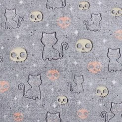50"x70" Oversized Glow In The Dark Skelly Cats Plush Halloween Throw Blanket - VCNY Home -EEK! Deals Store GUEST 6567aec2 525f 4565 a9e9 6a3c11dfd8ca