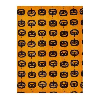50"x70" Oversized Jack Family Halloween Plush Throw Blanket Orange - VCNY Home 2 50"x70" Oversized Jack Family Halloween Plush Throw Blanket Orange - VCNY Home - Image 2