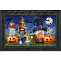 Halloween Gnomes Doormat Spooky Humor 30" X 18" Briarwood Lane