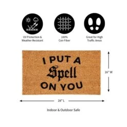 Evergreen 16 X 28 Halloween Greeting Coir Mat, I Put A Spell On You For Indoor And Outdoor Decor -EEK! Deals Store GUEST 6da52ddc bf22 4662 af76 cc993e1ef078