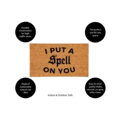 Evergreen 16 X 28 Halloween Greeting Coir Mat, I Put A Spell On You For Indoor And Outdoor Decor -EEK! Deals Store GUEST 783ffdcc 91d2 452e a0e3 5aa7d6b74e6e