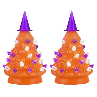 Mr. Halloween Nostalgic Ceramic LED Halloween Tree 5.4" - Set Of 2 8 Mr. Halloween Nostalgic Ceramic LED Halloween Tree 5.4" - Set Of 2 - Image 8