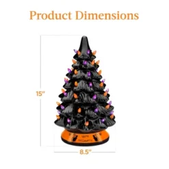 Best Choice Products 15in Pre-Lit Ceramic Tabletop Halloween Tree, Holiday Decoration W/ Orange & Purple Bulb Lights -EEK! Deals Store GUEST 85c9db0a dc82 460b 9871 24d68b8b2632