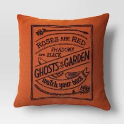 Embroidered Ghosts In The Garden Square Halloween Throw Pillow Orange - Threshold™ 7 Embroidered Ghosts In The Garden Square Halloween Throw Pillow Orange - Threshold™ -EEK! Deals Store GUEST 940441dc 54cb 444d 997a c7665744f61a
