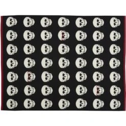 Mina Victory Halloween Skull 50" X 60" Black/White Throw Blanket -EEK! Deals Store GUEST 9b553f1a 2d88 4ee3 ae0b 65d3154286ca