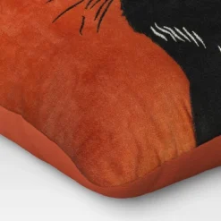 Fierce Cat Applique Cotton Velvet Square Halloween Throw Pillow - Threshold™ -EEK! Deals Store GUEST a42b8619 8be8 49c8 b26e d8937eea5670