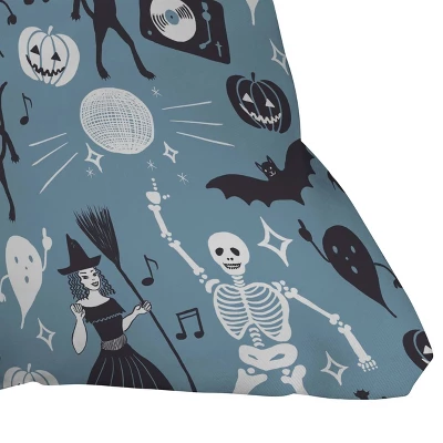 16"x16" Julia Madoka Halloween Night Fever Square Throw Pillow Blue - Deny Designs 2 16"x16" Julia Madoka Halloween Night Fever Square Throw Pillow Blue - Deny Designs - Image 2