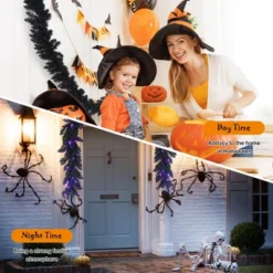 Costway 9ft Pre-lit Christmas Halloween Garland Black W/ 50 Purple LED Lights 13 Costway 9ft Pre-lit Christmas Halloween Garland Black W/ 50 Purple LED Lights -EEK! Deals Store GUEST b25ac2fc bcf3 499e a541 282714f02a1d