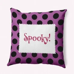 16"x16" Halloween 'Spooky' Dots Square Throw Pillow - E By Design -EEK! Deals Store GUEST b9d963f3 1936 4a60 852f 45916c08e3e0