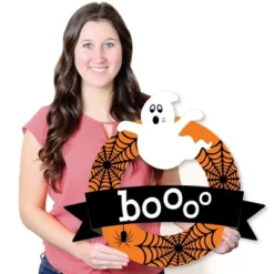Big Dot Of Happiness Spooky Ghost - Outdoor Halloween Party Decor - Front Door Wreath -EEK! Deals Store GUEST bd43aee7 5571 449e aa8f cdcdb77c8c75