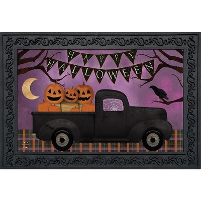 Briarwood Lane Halloween Truck Doormat Jack O'Lanterns Indoor / O 1 Briarwood Lane Halloween Truck Doormat Jack O'Lanterns Indoor / O