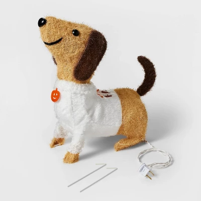 15.5" Dachshund Character 'Hello Fall' Halloween Novelty Sculpture Light - Hyde & EEK! Boutique™ 2 15.5" Dachshund Character 'Hello Fall' Halloween Novelty Sculpture Light - Hyde & EEK! Boutique™ - Image 2