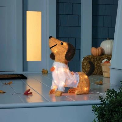 15.5" Dachshund Character 'Hello Fall' Halloween Novelty Sculpture Light - Hyde & EEK! Boutique™ 1 15.5" Dachshund Character 'Hello Fall' Halloween Novelty Sculpture Light - Hyde & EEK! Boutique™