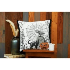 C&F Home 18" X 18" Jol Boo Spider Web Halloween Printed Throw Pillow -EEK! Deals Store GUEST cb20f54e 43db 404f 8a82 5962d607a260