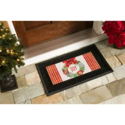 Evergreen Indoor Outdoor Doormat Bundle Set Of 5 - Frame And 4 Welcome Seasonal Inserts Santa Ho Ho Ho Halloween Thanksgiving -EEK! Deals Store GUEST db4f330e 65bf 42bf ade1 f15711296a0d