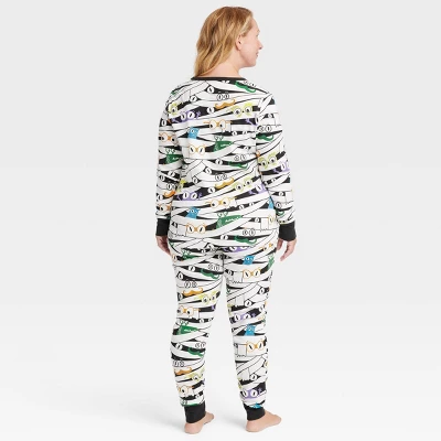 Women's Glow-In-The-Dark Mummy Halloween Matching Family Pajama Set - Hyde & EEK! Boutique™ White 1 Women's Glow-In-The-Dark Mummy Halloween Matching Family Pajama Set - Hyde & EEK! Boutique™ White