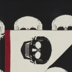 Mina Victory Halloween Skull 50" X 60" Black/White Throw Blanket -EEK! Deals Store GUEST e11db08e 2b68 46b8 b21d cc42abc22f92