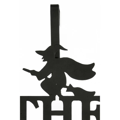 National Tree Company 18" Halloween “The Witch Is In" Wreath Hanger 2 National Tree Company 18" Halloween “The Witch Is In" Wreath Hanger - Image 2