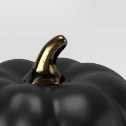 Set Of 3 Small Ceramic Halloween Pumpkins With Gold Stem - Threshold™ -EEK! Deals Store GUEST e522c71c 5236 4716 87d9 cb99acca79a8