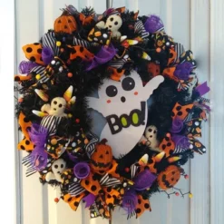 Northlight 24" Black Colorado Spruce Artificial Halloween Wreath, 24-Inch, Unlit -EEK! Deals Store GUEST eb2e5b1f 77f9 4518 9652 f7b357eb43ad