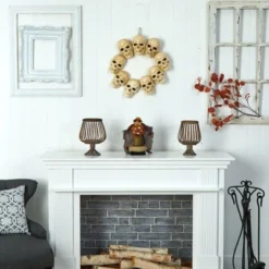 Nearly Natural 20” Halloween Skull Wreath With Lighted Eyes -EEK! Deals Store GUEST fa77cb52 fbd6 48f2 ae7b 9ef1ac3dec5c