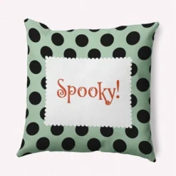 16"x16" Halloween 'Spooky' Dots Square Throw Pillow - E By Design -EEK! Deals Store GUEST fcdb2ae8 f75f 44e8 b67b a6d12b31ffe7