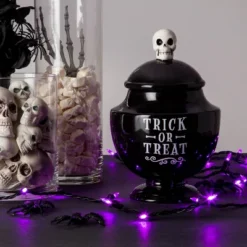 Trick Or Treat Black Ceramic Halloween Cookie Jar - Hyde & EEK! Boutique™