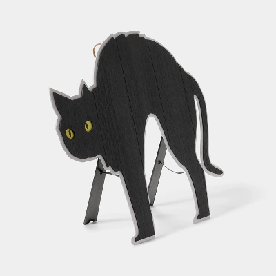 Cat Wood Porch Halloween Sign - Hyde & EEK! Boutique™ 2 Cat Wood Porch Halloween Sign - Hyde & EEK! Boutique™ - Image 2